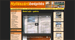 Desktop Screenshot of belteriajto.nyilaszarobeepites.hu