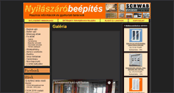 Desktop Screenshot of faablak.nyilaszarobeepites.hu